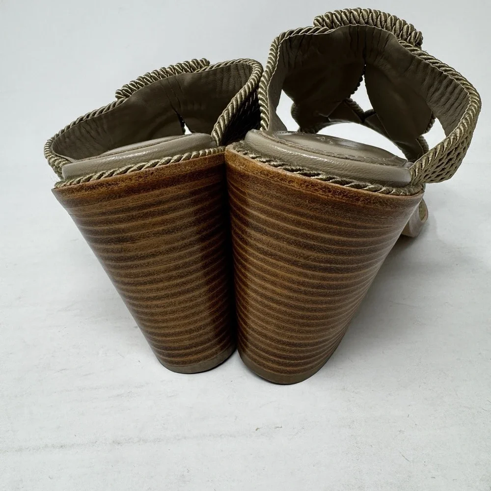 Lafayette 148 New York Darian Knot Sandal Made Italy Tan Womens Size 41 11 Shoes